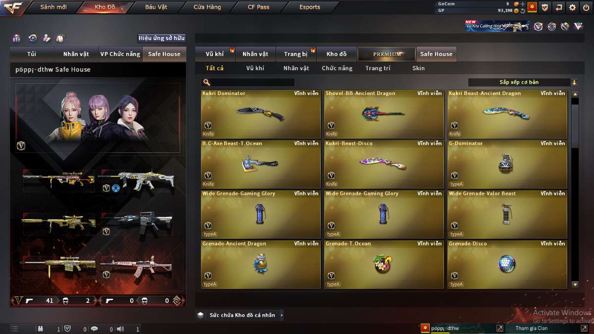 shop acc cf uy tin gia re